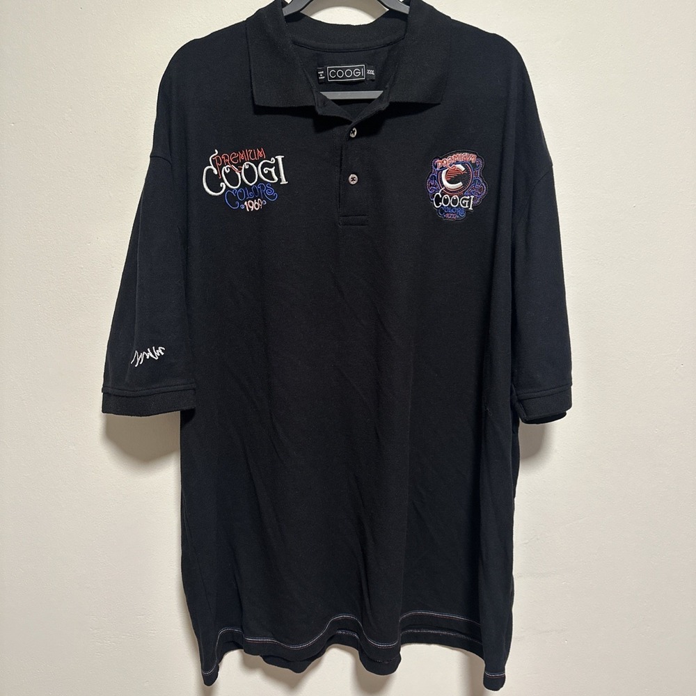 Premium Coogi Colors 1969 Men's Polo Shirt Black Sz XXXL